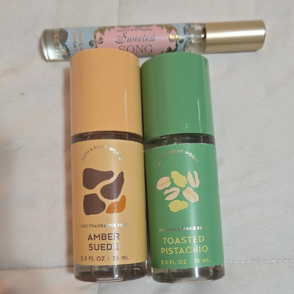 Bath & Body Works Amber and Green Fragrance Trio